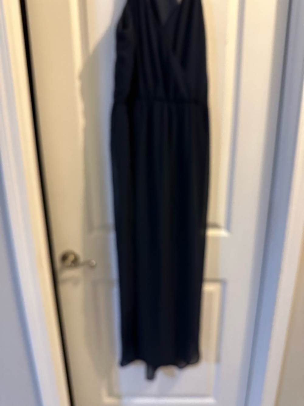A. Byer Navy V-Neck Maxi Dress